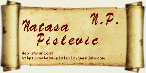 Nataša Pislević vizit kartica